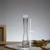 Vaso Transparente Decoração de Mesa Enfeites Arranjo de Flores Criativo Mesa de Jantar em Casa Arranjo de Flor Única Vidro Garrafa de Vidro Flores