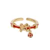Anillo potenciador de dinero para mujer, moda de lujo ligero, diseño de nicho, sensación de alta gama, exquisito, versátil, realza el cutis, anillo abierto elegante