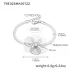 Rueda de la Fortuna Anillo Flor de Zirconia Hueca Pulsera Cadena de Cuchilla Collar con Borla Pendientes Elegante Juego de Joyería para Mujer