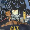 Camiseta de Guerra de Gatos Estrella de Aliexpress Transfronteriza Miau Miau Guerra Camiseta Divertida para Amantes de los Gatos para Mujer Camiseta Retro Corta