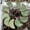 Venta caliente transfronteriza piedra natural cristal ágata gema sin agujero colgante luna mini luna creciente Accesorios de joyería luna