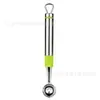 Escavador de Bolas de Frutas Três em Um Aço Inoxidável Escavador de Frutas Carving Bola Separador Gadget de Cozinha