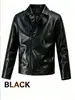 Jaqueta Masculina de Couro PU para Primavera e Outono Nova Jaqueta de Couro Casual com Lapela Casaco de Moda Slim para Jovens Versátil Top Tendência