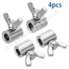 Conjunto de Clipe de Arame de Aço Inoxidável 304 Braçadeira de Cabo com Trava de Furo Duplo Aperto Manual Fivela Borboleta 3Mm4Mm5Mm