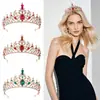 Coroa de Noiva Europeia e Americana Transfronteiriça Tiara Festa de Aniversário Faixa de Cabeça de Liga Pedras Strass Rainha Acessórios de Cabelo Coroa para Vestido de Casamento