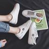 Zapatos Blancos con Margaritas para Mujer Celebridad de Internet Combinan con Todo Básicos Estilo Coreano Primavera 2020 Zapatillas de Deporte Planas de Moda Uber k999