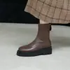 Botas Amazon Outono e Inverno Britânicos Botas Martin Botas Casuais Zíper Traseiro Botas Femininas 33 Novo Cano Curto 43 Comércio Exterior Salto Plataforma