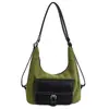 Bolso Tote Retro Maillard Transfronterizo para Viajes de Negocios, Nuevo Bolso de Moda Simple Versátil para Mujer, Mochila de Gran Capacidad, Bolso Cruzado