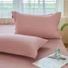 Fundas de almohada 100% algodón 48x74cm, juego de dos, para uso doméstico, funda interior individual de color liso de algodón puro para adulto