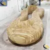 Asientos Especiales con Forma de Rodaja de Madera Maciza para Centros Comerciales, Hoteles, Oficinas de Ventas, Clubes, Edificios de Oficinas, Vestíbulos y Áreas Públicas de Ocio