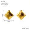 Pendientes elegantes de acero inoxidable transfronterizos europeos y americanos para mujer, chapados en oro de 18 quilates, diseño de nicho ligero y lujoso, pendientes de acero de titanio de alta calidad.