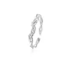 Rueda de la Fortuna Anillos de Pareja Mobius Plata de Ley S925 Nicho Diseño de Alta Gama Joyería Versátil Anillos Abiertos