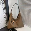 Bolso de Hombro Grande de Gran Capacidad Estilo Coreano Casual Simple para Viajes al Trabajo para Mujer Otoño Invierno 2026 Nuevo de Moda Retro Bolso Tote Mate