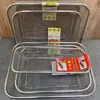 Cesta Cuadrada de Malla de Alambre de Acero Inoxidable Cesta de Malla Cesta de Almacenamiento Cesta de Frutas Almacenamiento de Palillos Plato para Frutas Cesta Escurridora Cesta de Almacenamiento para Copas de Vino