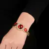 2026 Nuevo Estilo Europeo y Americano Redondo Ojo de Gato Versátil Dulce Temperamento Alto Grado Femenino Francés Lujo Ligero Pulsera Venta al por Mayor