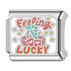Serie Popular de Colores Macaron Temu Lenguaje Inspirador Módulo de Esmalte Módulo Italiano Pulsera Unisex Accesorios de Soldadura