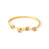 Pulsera Amor Rosa Dulce con hebilla de apertura, pulsera irregular en forma de corazón con cruz, diamante verde, joyería de acero de titanio que combina con todo