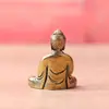 Estátua Pequena de Buda da Sabedoria em Latão Puro, Mini Buda, Buda de Bolso, Decoração Cultural Vintage, Ornamento Artesanal para Mesa