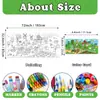 Póster Gigante para Colorear Transfronterizo Tema de Granja Mantel de Mesa para Pintar DIY Infantil Set de Actividad para Fiestas de Amazon Graffiti