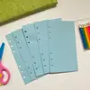 Núcleo de Recambio para Hojas Sueltas Azul Brillante de PP, Carpeta de Almacenamiento de Billetes de Bolsillo de Doble Capa, Núcleo de Recambio para Hojas Sueltas de Cuaderno.