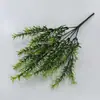 Planta Verde Artificial Transfronteriza Hierba de Plástico de 5 Puntas Pino Niebla Romero Geranio Helecho Persa Eucalipto Decoración de Partición