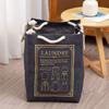 Bolsa de Armazenamento em Jeans Escuro Bolsa Tote de Viagem Alça de Corda de Algodão Impermeável Bolsa Grande de Compras Organizador de Roupas