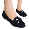 Zapatos Planos Transfronterizos Europeos y Americanos, Mocasines Casuales para Conducir, Zapatos de Trabajo, Zapatos de Mujer con Lazo, Venta al por Mayor Tallas Grandes