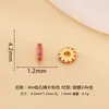 Miçanga Espaçadora Zircônia Wenwan Prata Esterlina 925 Banhada a Ouro Furo Passante Espaçador Roda Miçanga Acessórios para Pulseira Bodhi DIY