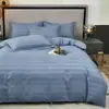 Juego de Ropa de Cama de Cuatro Piezas para Hotel y Casa de Huéspedes, Lino Blanco Puro, Ropa de Cama de Hotel, Funda de Edredón al por Mayor