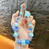 Pulsera con Llavero de Conejo y Trébol de Cuatro Hojas de Dibujos Animados Colgante Lindo para Bolso Llavero Acrílico Pequeño Regalo