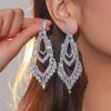 Pendientes Machica de Lujo con Diamantes de Imitación de Cristal Brillante para Mujer Moda Exquisita Pendientes de Cristal Pendientes Pendientes de Perlas