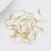 Accesorios de Joyería DIY Aretes Oro KC Blanco K Color Latón con Cuentas Gancho de Resorte para Oreja Gancho de Pez Gancho de Signo de Interrogación