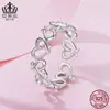 Anillo Abierto S925 Plata de Ley Aifula Arreglo Sencillo de Corazón Anillo Personalizado Venta al por Mayor Anillo Ajustable de Nicho