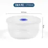 Caixa Redonda de Plástico Transparente para Conservar Alimentos de Grau Alimentício Caixa Selada para Geladeira Caixa de Almoço Caixa de Armazenamento de Alimentos para Geladeira da Cozinha