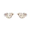 Pendientes de Perla con Aguja de Plata S925 para Mujer con Diamantes Diseño Avanzado de Nicho Minimalista Joker Dos Pendientes