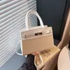 Bolso de Mano para Mujer Estilo Nuevo 2025 con Bloques de Color, Textura de Alta Calidad a la Moda, Bolso Pequeño Cuadrado Transversal de un Solo Hombro para Viaje