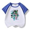 Meu Mundo Meninos e Meninas Conjunto Verão 2023 Novo Meninos Soltos Crianças Camiseta de Manga Curta Shorts Conjunto de Duas Peças