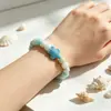 Artículo Popular Transfronterizo: Pulsera elástica de Tortuga, Elefante, Tiburón con Cuentas de Piedra Natural Pulsera de Piedra Animal