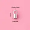 Accesorios de Producción DIY de Plata de Ley 925 Oro Blanco Tubo de Cuerda de Cera Conector de Collar Conector Universal de Cuerda con Pegamento Cabeza de Cuerda de Cuero