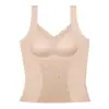Ropa interior térmica de encaje con cuello en V para otoño e invierno para mujer Sin sujetador necesario Capa base de temperatura constante Tejido cepillado de doble cara Chaleco cálido que genera calor