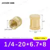 Sistema Británico 4 # ~1/4 Tuerca de Cobre Moleteada con Agujero Pasante/Agujero Ciego Roscado Interno, Inserto de Cobre Embebido, Tuerca de Cobre Moldeada por Inyección de Fusión en Caliente.