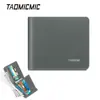Cartera de hombre de cuero PU corta para comercio exterior, moderna, de negocios, gran capacidad, multi-tarjeta, para certificados, plegable en dos, al por mayor