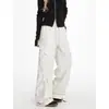 Calça Plissada Reta Estilo Retro Americano Workwear para Homens e Mulheres, Tendência Hip-Hop para Primavera e Outono, Calça Casual Ampla com Caimento