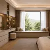Armario a Medida de Madera Maciza para Toda la Casa para Dormitorio, Gabinete Estilo Francés, Procesamiento Simple con Pintura al Óleo Mixta, Fabricante de Muebles, Ecológico