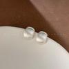 Brincos de Pino Metálicos Escovados Estilo Francês Transfronteiriços, Brincos Metálicos Simples e Compactos para Mulheres, Suprimento de Nicho para Transmissão ao Vivo