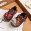 Zapatos Mary Jane de Cuero para Bebés y Niñas Pequeñas, Nuevos de Primavera y Otoño, Suela Suave, Lazo de Dibujos Animados, Velcro, Zapatos Individuales para Niñas