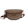 Bolsa de Peito da Moda para Mulheres 2025 Nova Tendência Cool Retro Moda Estilo Coreano Elegante Bolsa de Ombro Xadrez Versátil Bolsa de Cintura Transversal