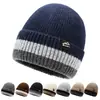 Chapéu de Lã Quente de Inverno Aoteng Chapéu de Tricô Pulôver Chapéu com Forro de Lã à Prova de Vento Proteção para Orelhas Chapéu Espessado Baotou para Ciclismo para Homens e Mulheres