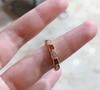 Versión Alta V Jinbaojia Anillo Hueso de Serpiente Femenino Fritillaria Blanca Diseño de Nicho Oro Rosa de 18K Sentido Avanzado Luz de Diamante Lujo Sencillo
