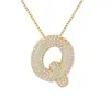 Collar Nuevo Estilo Europeo y Americano 2024 con Incrustaciones Collar de 26 Letras Burbuja Moda para Mujer Regalo de Cumpleaños Joyería